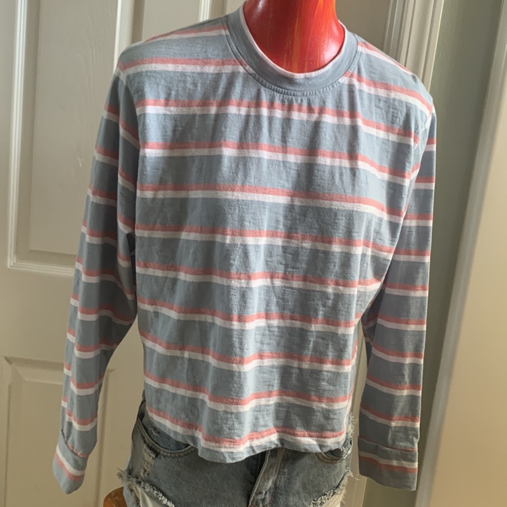 WILD FABLE Striped Long sleeve Crop Top - Picture 5 of 9